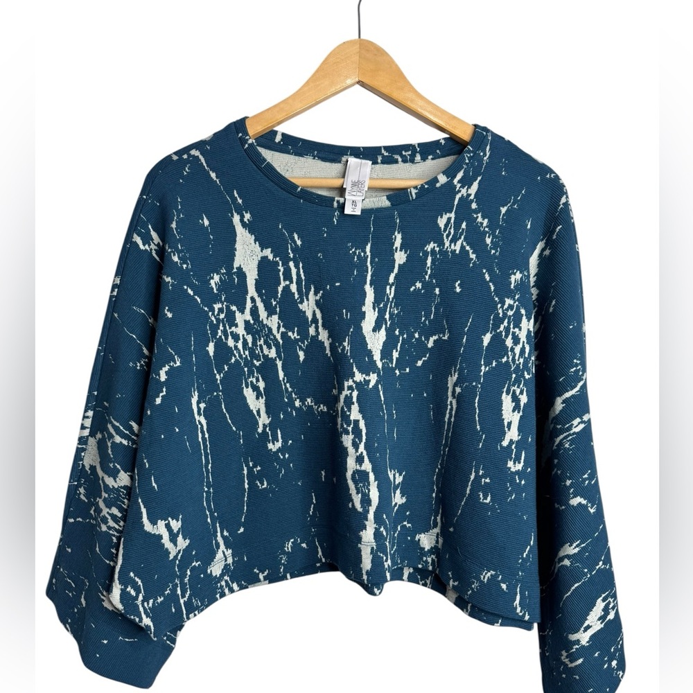 Wynne Layers Dolman Sleeve Abstract Top XL - Picture 2 of 7